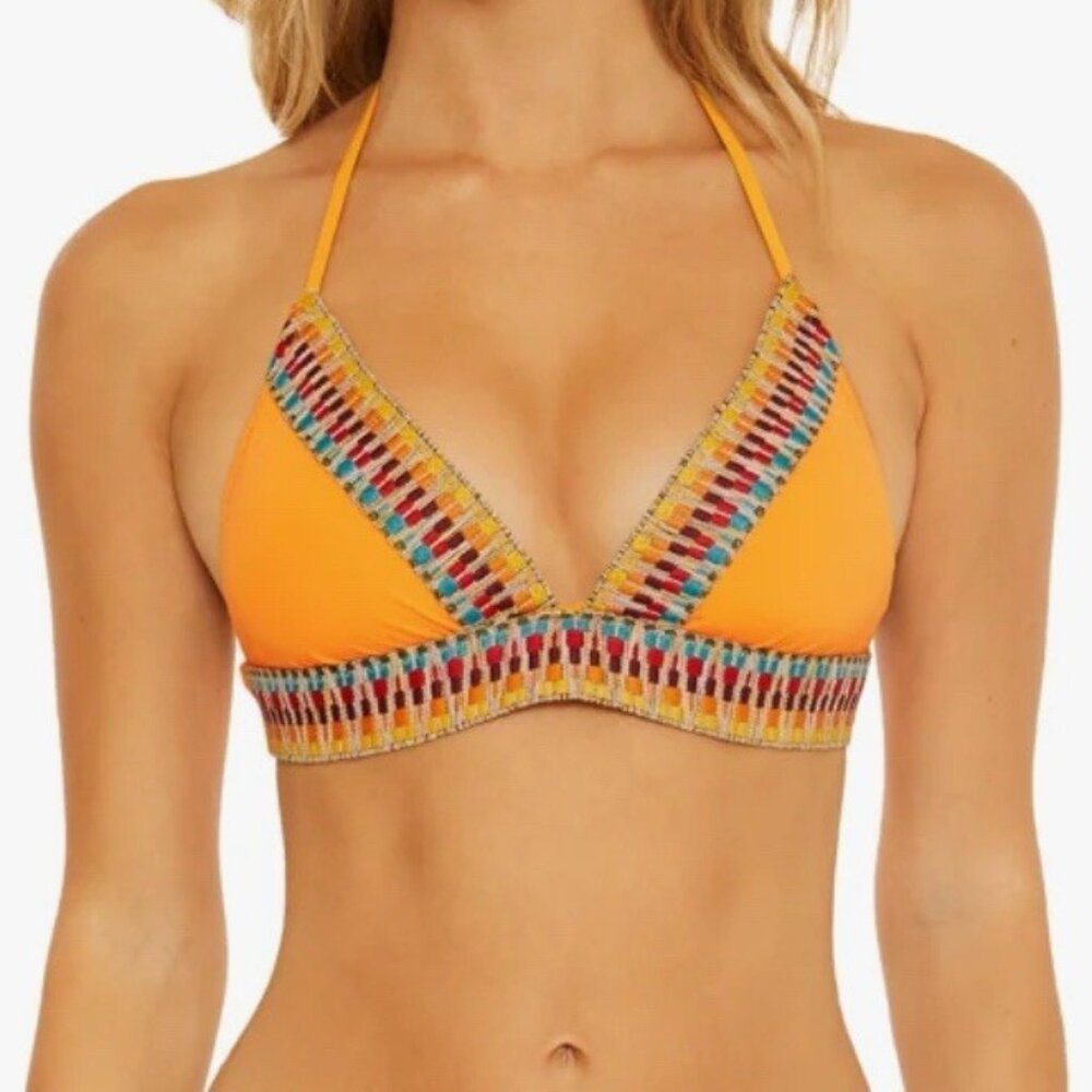 BECCA | Orange Fiesta Women's Halter Bikini Top